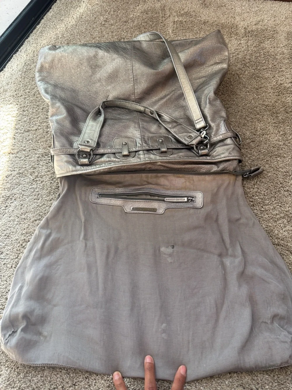 Elliott Lucca “ Estella “ Metallic Leather All Carry Handbag